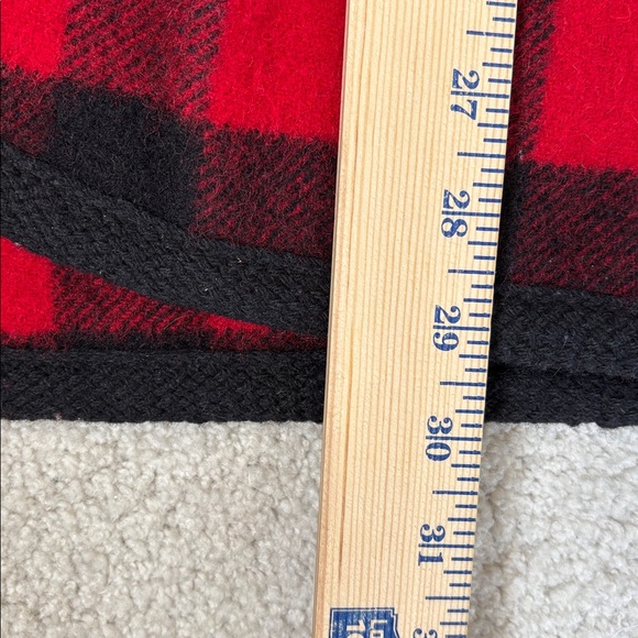 Vintage Woolrich Wool Buffalo Plaid Lined Vest USA Red Black Button Mens Medium - Picture 10 of 11